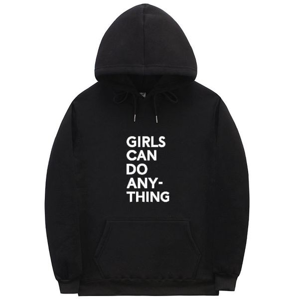 

2021 new girls can do anything girl power funny print hoodies man women spring autumn sweatshirt fleece pullovers fashion streetwear 5pwu, Black