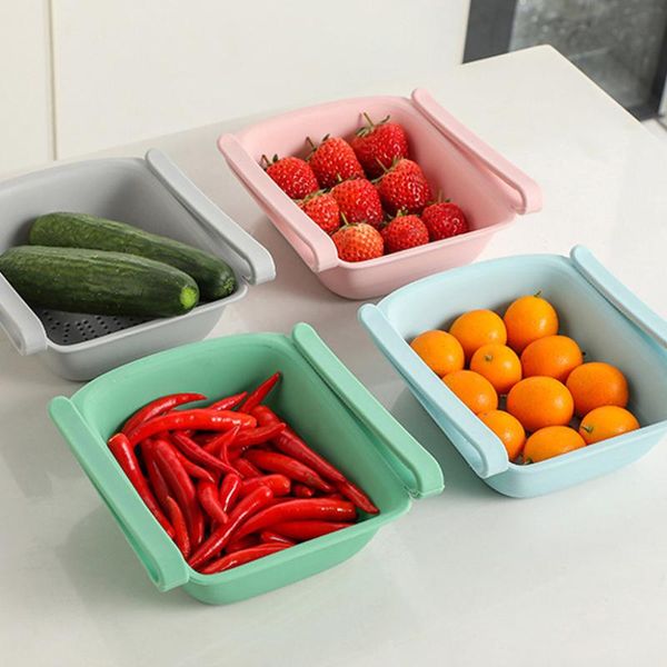 

storage baskets pull-out for kitchen fruit bowls reusable sink drainer refrigerator organizer baby modern tools