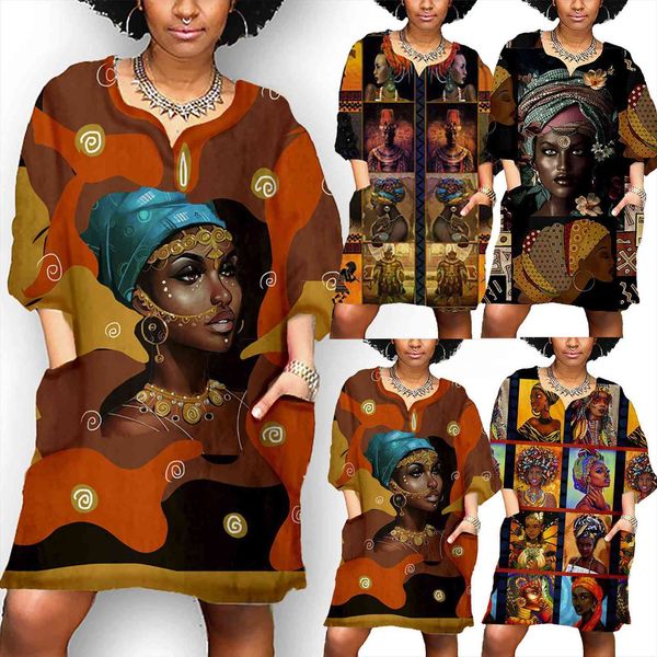 

arrival style fashion african womens dresses vintage print middle sleeve v neck casual mini, Black;gray