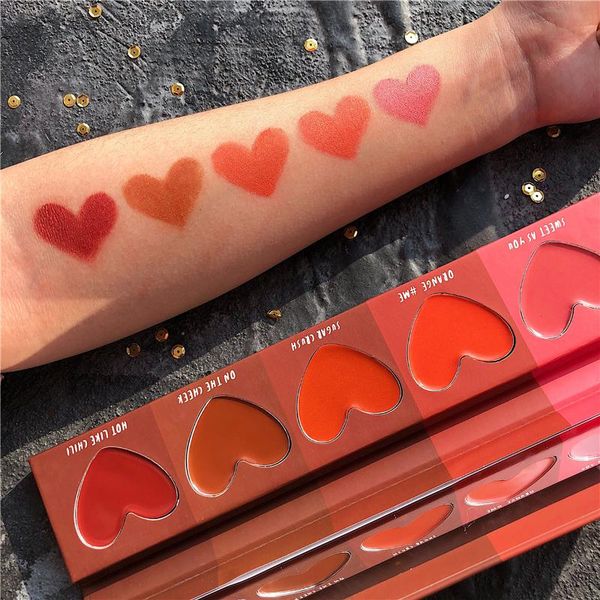 

blush 5 color face powder palette rouge makeup cheek blusher mineral brush cream natural