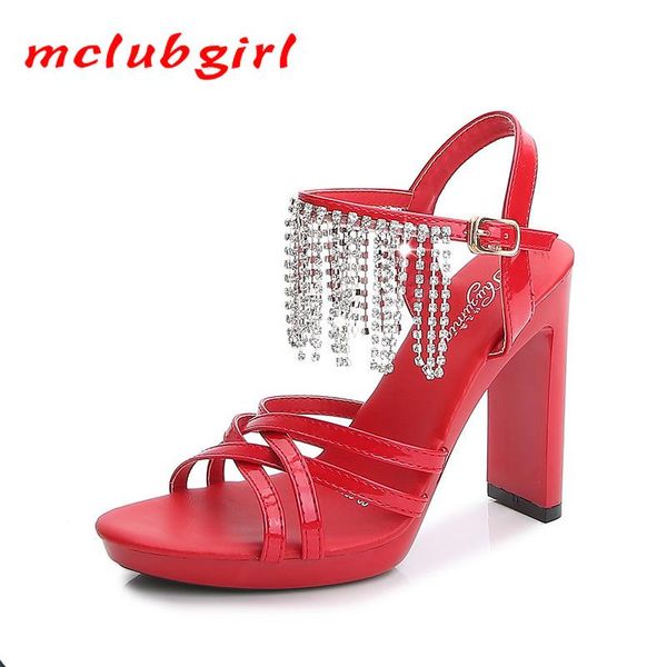

mclubgirl 2021 catwalk mannequin shoes flat heel black platform 11cm high heel sandals for women summer lfd-9053-15