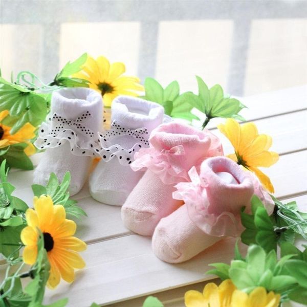 

princess baby girl socks lace ruffle kids girls born infant meia infantil 0-3 years, Pink;yellow
