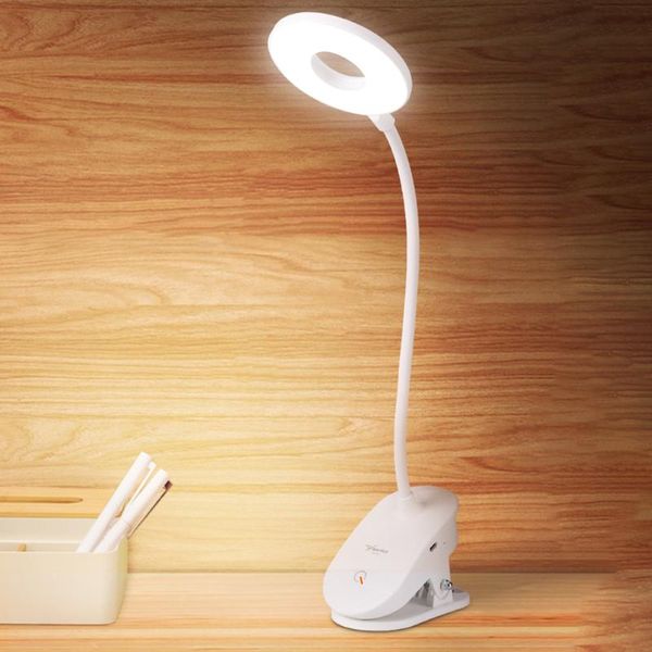 

table lamps desk lamp led with clip dormitory bed reading eye-protection usb rechargeable light touch dimmable study learning