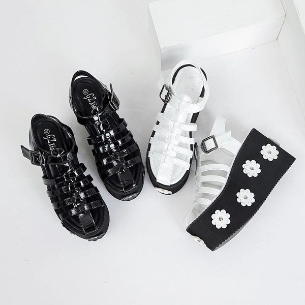 

sandals low woman leather low-heeled slides rome rubber hoof heels fabric, Black