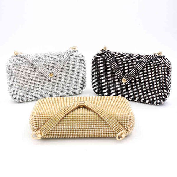 

diamond inlaid v-shaped dinner bag lady wedding banquet hand bag evening ess