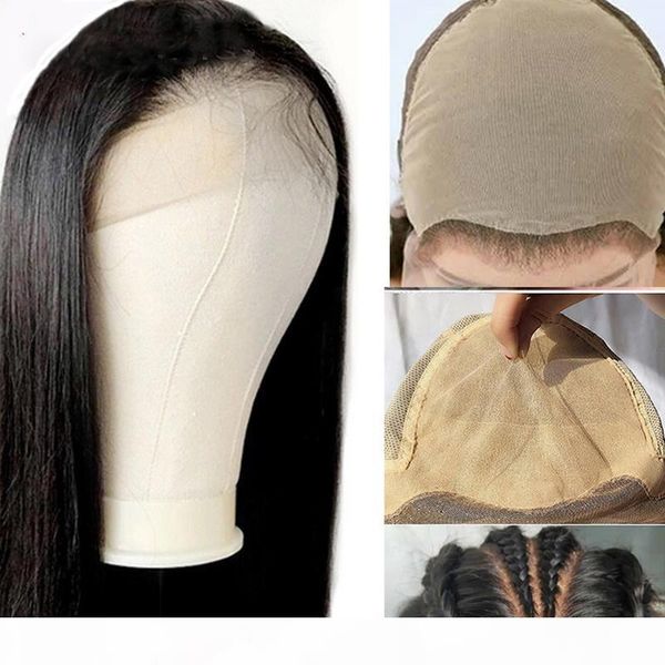 

bob lace front human hair wigs fake scalp lace wig pre plucked 13*6 straight short bob hd lace wig for black women, Black;brown