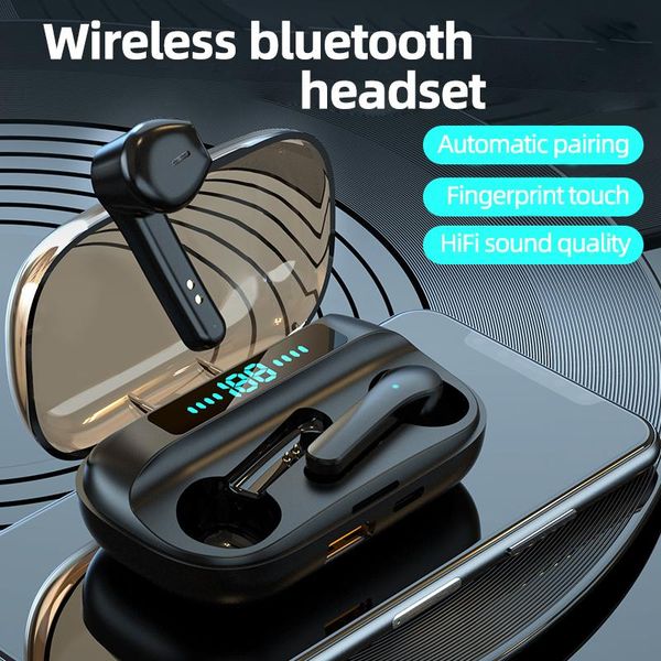 

wireless bluetooth5.0 stereo sport earphone phone tws earbuds waterproof headset earplug in-ear sports waterproof headset