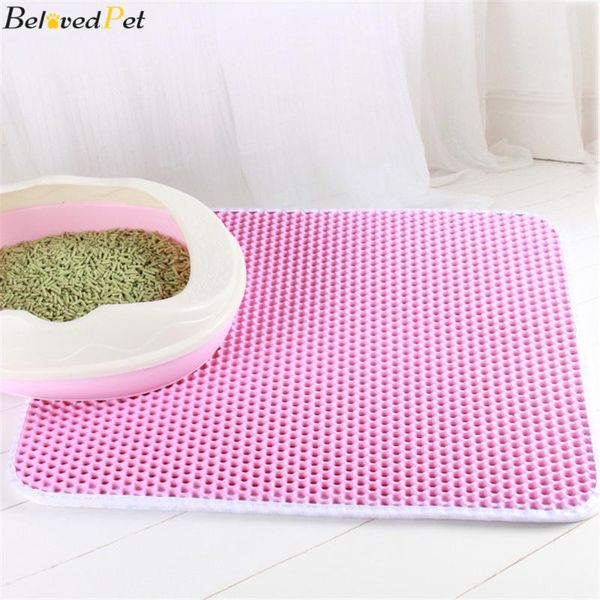 

cat beds & furniture waterproof pet litter mat eva double layer trapping clean pad products for cats accessories