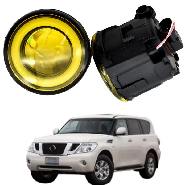 

angel eye fog light for nissan patrol 3/iii y62 2010-2015 car front bumper fog light with halo ring drl h11