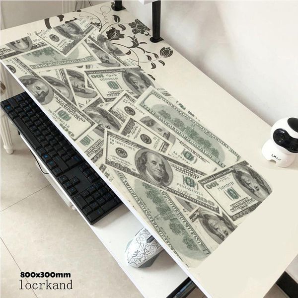 

mouse pads & wrist rests 700*300 100 dollars banknotes pattern printing pad novelty ideas gift overlock large usd mousepad.