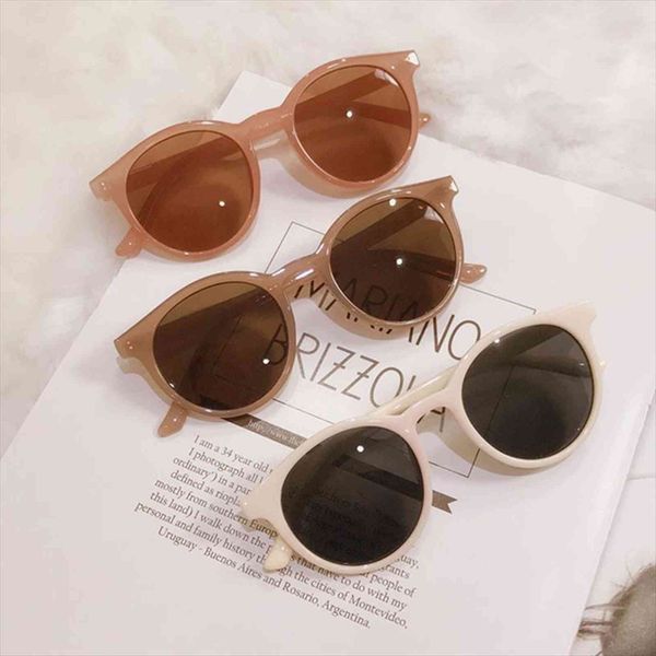 

korean retro cat eye sunglasses women fashion wild round frame sun glasses men brand design trend mirror uv400, White;black