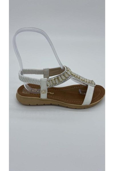 

sandals flat 03537 rocky white, Black