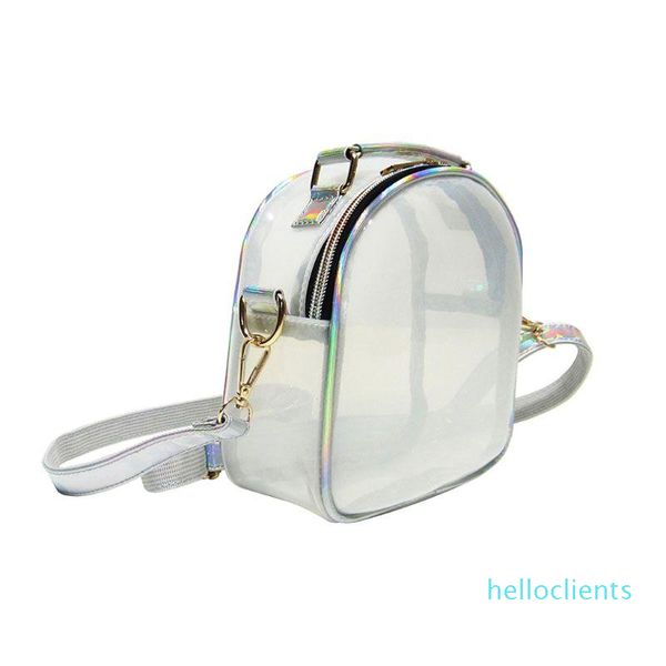 Bolsas de ombro femininas meninas crossbody bolsa transparente bolsa geléia cor doce formato oval mini telefone transparente