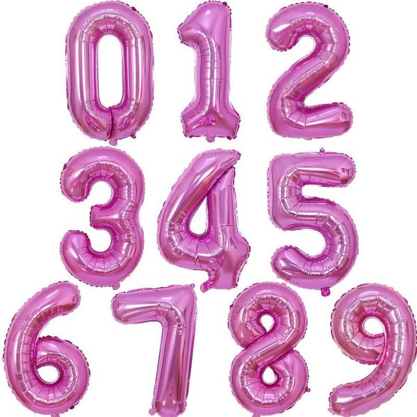 

party decoration 32inch 1pc number balloons foil pink rose gold baby shower decorations wedding birthday globos
