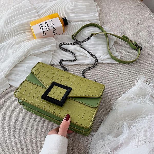 

shoulder bags stone pattern pu leather crossbody for women 2021 small messenger bag female luxury chain handbags and purses