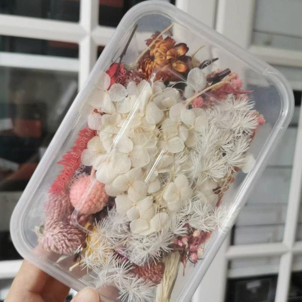 

1-2 boxes,mixed eternal dried flower materials,rose hydrangea for diy wedding invitation gift card scented candle de qyluvs