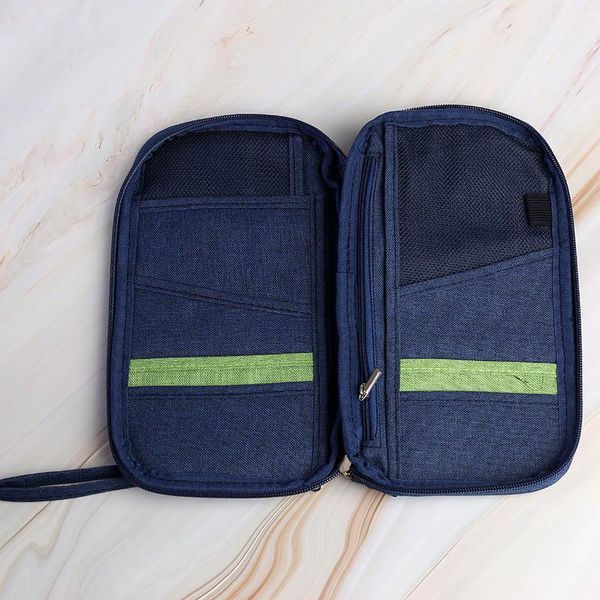 

card holders arrival 1 pcs ticket passport id document organizer holder bag purse travel pouch case, Brown;gray