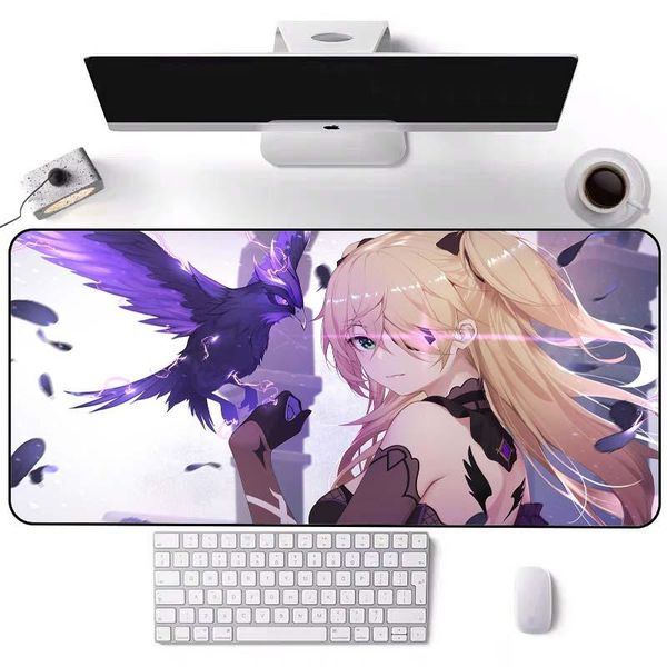 

mouse pads & wrist rests led luminous anime pc keyboard pad rgb game player mousepad desk mat ordinary floor large gaming accessory