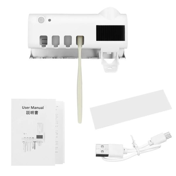 

2 in 1 solar uv light ultraviolet intelligent toothbrush holder sterilizer set toothbrush sterilizer