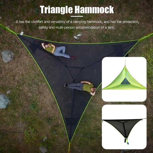 

camp furniture portable outdoor camping hammock folding aerial triangle hanging cot bed for travel canopy