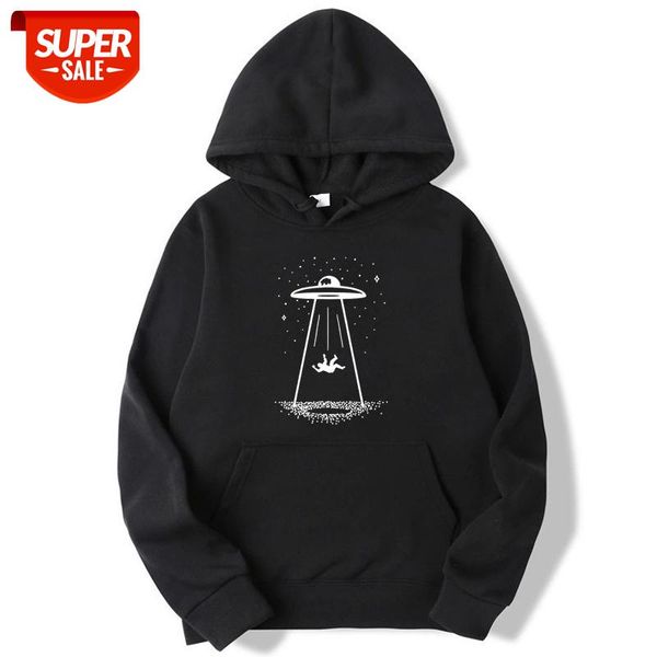

xin yi fashion brand men's hoodie cool spaceman design funny printing harajuku fleece hoodie men's hooded men hoodies sweatshirt #, Black