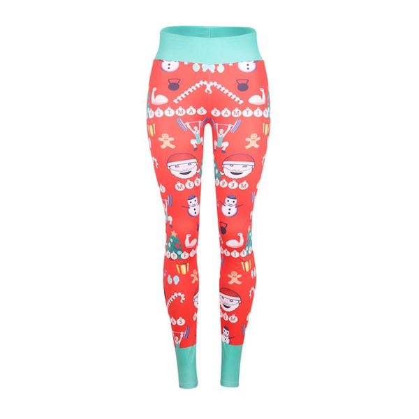 

women's pants & capris christmas printing put hip elastic pattern leggings breathable hgty1, Black;white