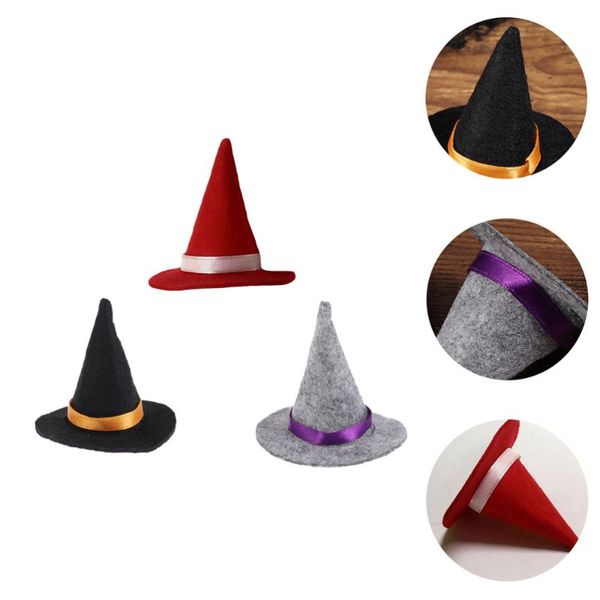 

party hats 3pcs mini witch felt bottle cap covers for