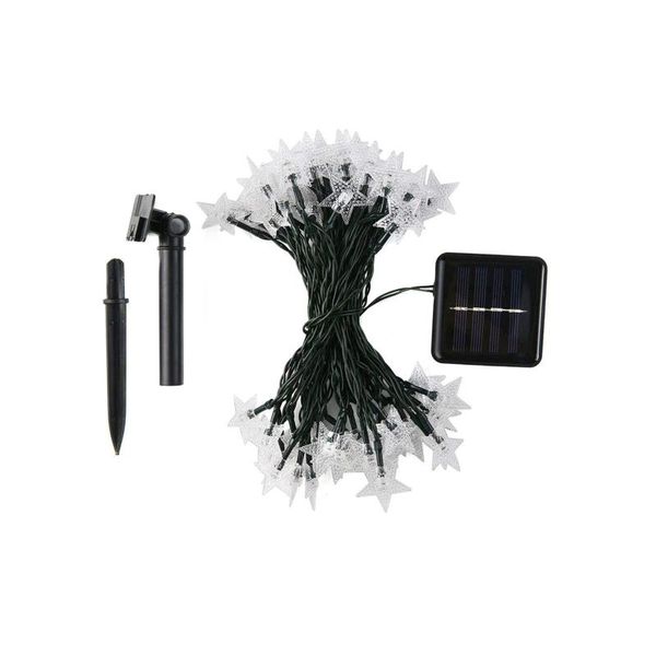 

strings led waterproof solar string light five-pointed star for wall window balcony bedroom decorative