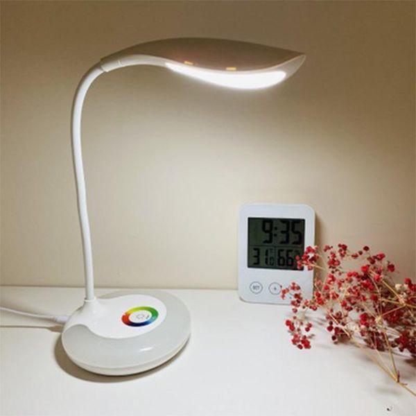 

study led lamp rechargeable usb charging flexible book light desk lamp 3 brightness adjustable led dimmable table light rgb