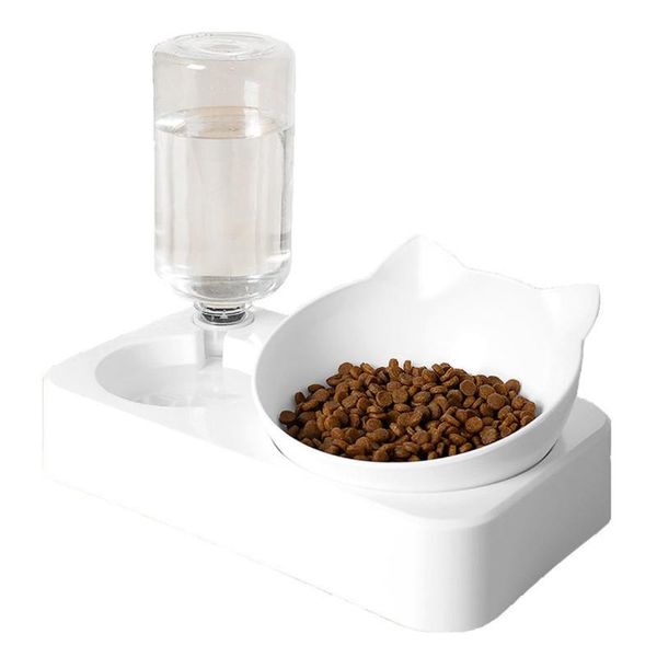 

cat bowls & feeders gravity water and bowl 0-15Â°adjustable tilted set for
