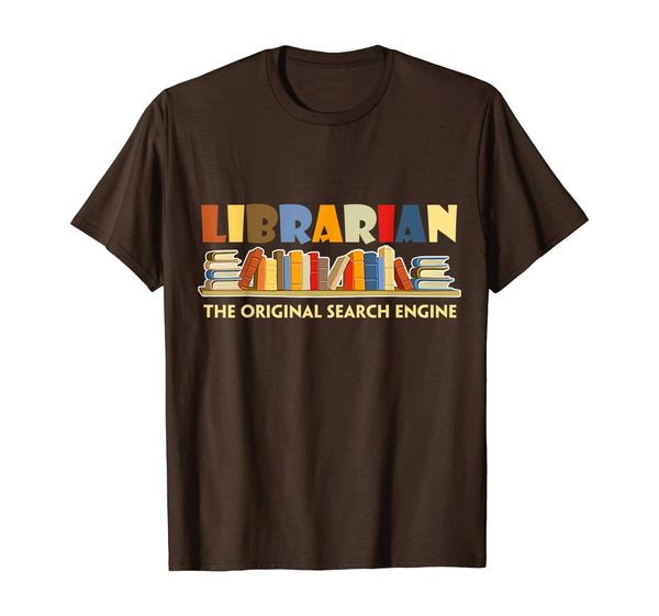 

librarian the original search engine t shirt, funny library, White;black