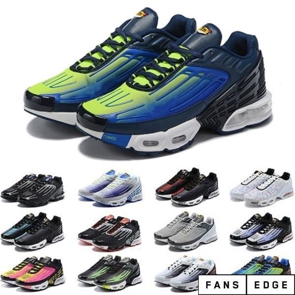 

hyper royal tn plus 3 iii neon running shoes sunset tn 3 triple black iridescent white chaussures bred mens trainers sports sneakers 40-45