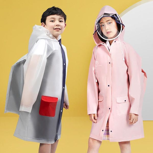 

raincoats cute kids raincoat wateproof children s rain poncho coat jacket with backpack position hiking school