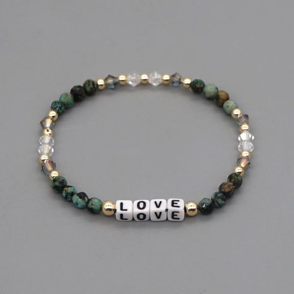 

beaded, strands go2boho natural stone bracelet crystal beaded strand bracelets with love letter jewelry for women gift beads vintage, Black