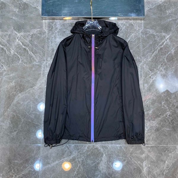 

men's jackets quick drying nylon waterproof reflective prevent bask outerwear hoodies and sweatshirts in a hood sport jacket gradient z, Black;brown