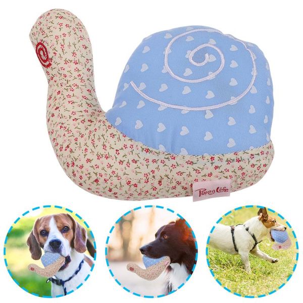 

cat toys 1pc cartoon plaything dog molar snail design pet plush chewing