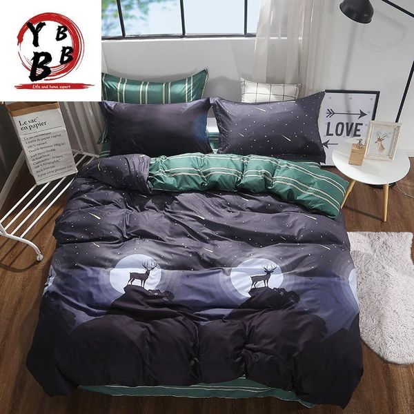 

bedding sets 3d star deer cartoon luxury fashion bedclothes twin full  king size duvet cover flat sheet pillowcase