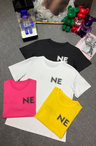 

2021 designer new cotton t-shirt fashion all-match men and women with the same style330, White