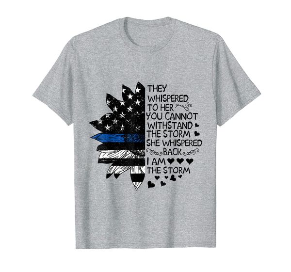 

they whispered to her you can't withstand storm sunflower t-shirt, White;black