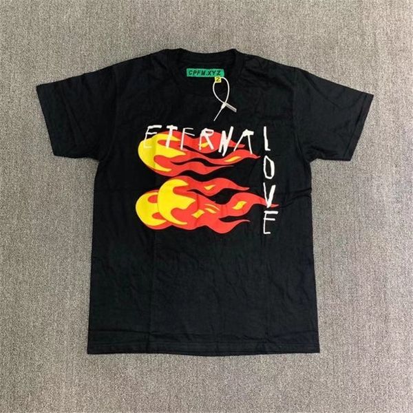 

2021 new 3d foaming flame cpfm,xyz eternal love charity tee men women cpfm xyz t-shirts y375, White;black