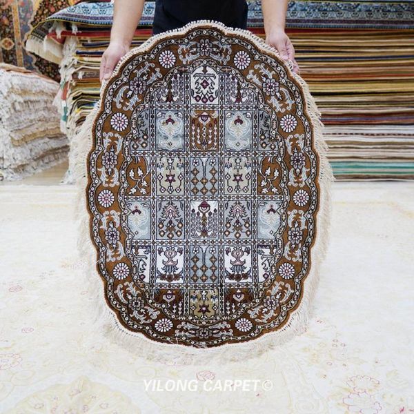 

carpets yilong 2'x3' four seasons hand knotted carpet woven area silk rug (ljh009)