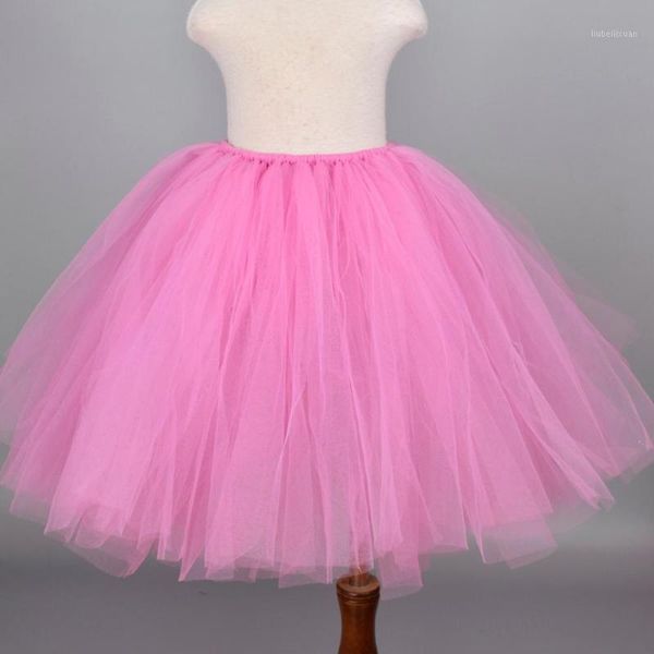 

skirts deep pink long tutu skirt girls birthday party solid tulle flower wedding costume ankle-length fancy 0-12t1, Blue