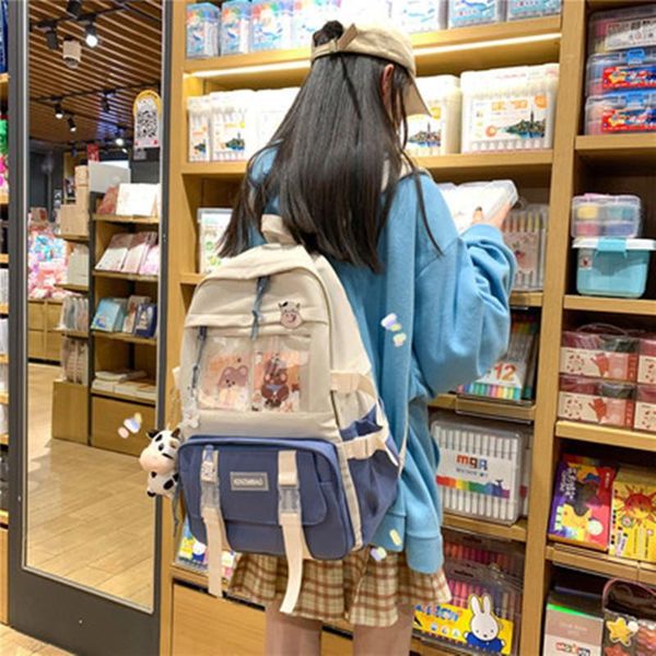 

backpack kawaii cute graceful girl college school bag women student nylon lapversatile lady retro leisure rucksack