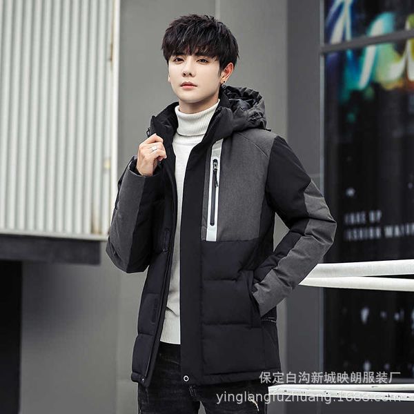 

down et men's short youth outdoor winter thick coat wear, Black