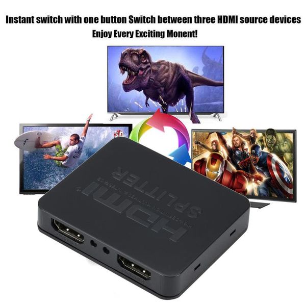 

audio cables & connectors 1 in 2 out 1080p 4k 1x2 hdcp stripper 3d splitter power signal