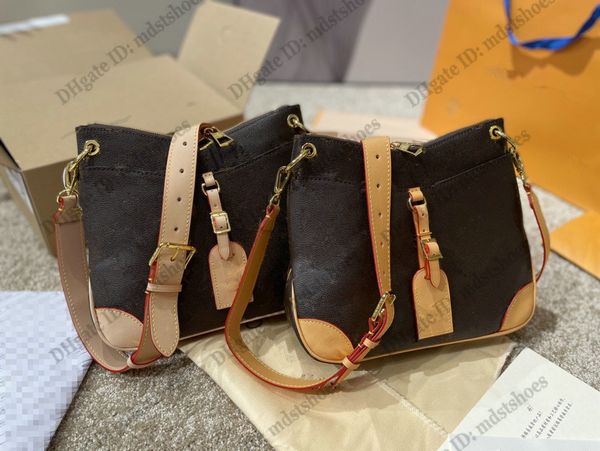 

odeon pm mm womens vintage leather shoulder bag damier ebene coated canvas luxurys designer crossbody hobo handle bags handbag m45354 m45352