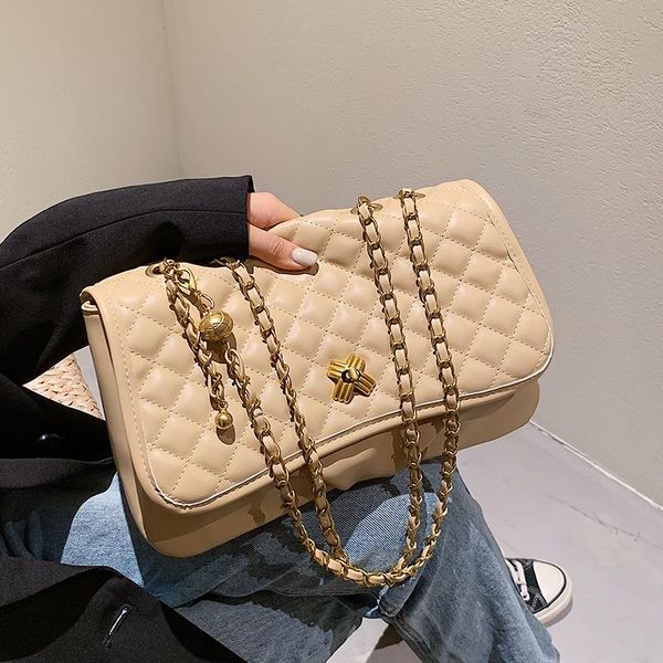 

evening bags lattice square armpit bag 2021 fashion high-quality pu leather women's designer shoulder