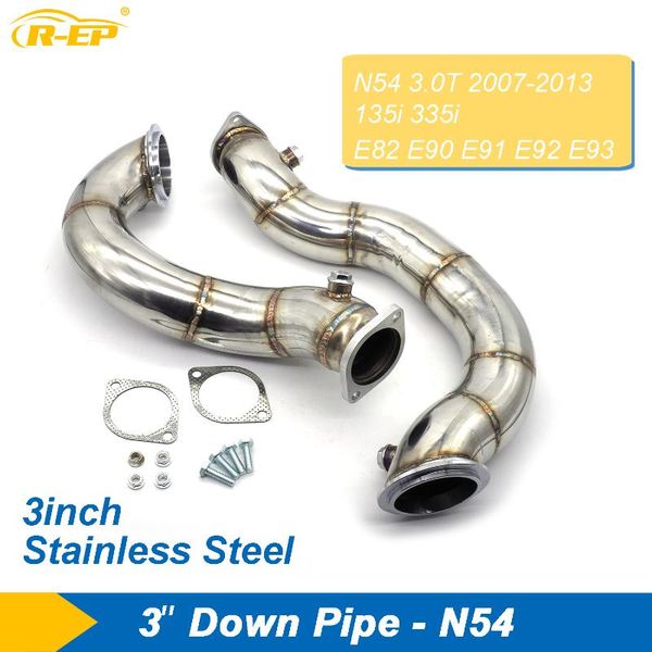 

manifold & parts car exhaust downpipe fits for n54 3.0t 135i 335xi e82 e90 e91 e92 e93 07-13 turbo down pipes stainless steel rp-d001