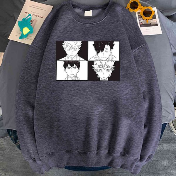 

japane men's and women's animation clothing, hoodie, harajuku, karasuno, school, leisure hoodie, Black