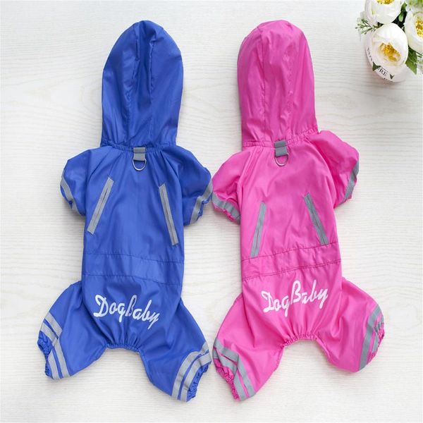 

dog apparel 100% waterproof pet raincoat hooded puppy rain jacket size s-xxl for small medium dogs chihuahua yorkie raincoats